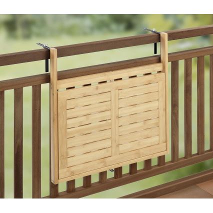 WENKO 69806800 - Маса WAIKIKI 64x65 см бяла/кафява