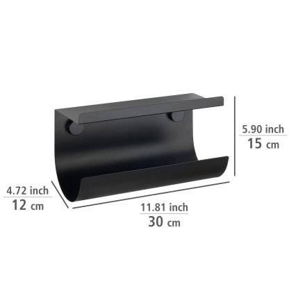 WENKO 71144800 - Държач за ролка JET 30x15 cm черен