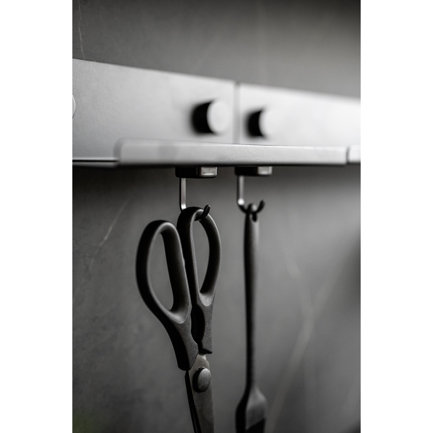 WENKO 71149800 - Закачалки JET 2,2x3,9 cm черно/сребристо