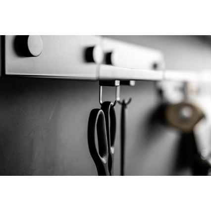 WENKO 71149800 - Закачалки JET 2,2x3,9 cm черно/сребристо