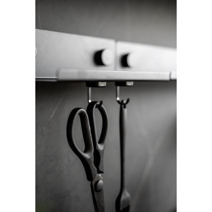 WENKO 71149800 - Закачалки JET 2,2x3,9 cm черно/сребристо