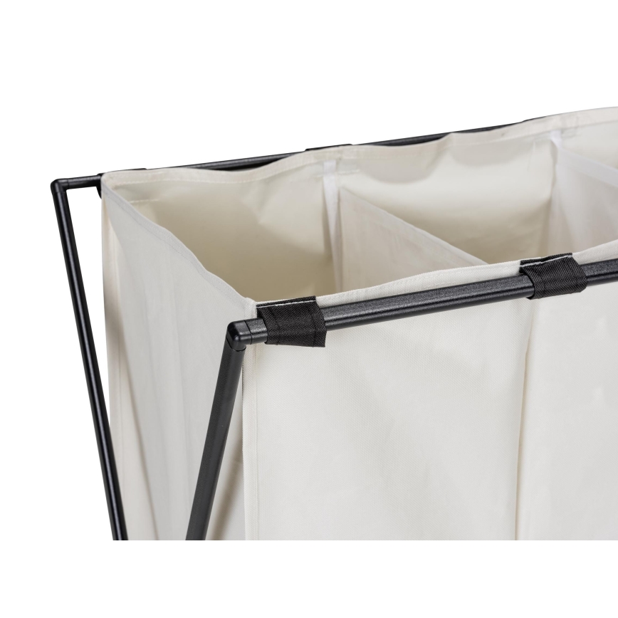 WENKO 71298800 - Кош за пране TRIO 69x76 см кремав/черен