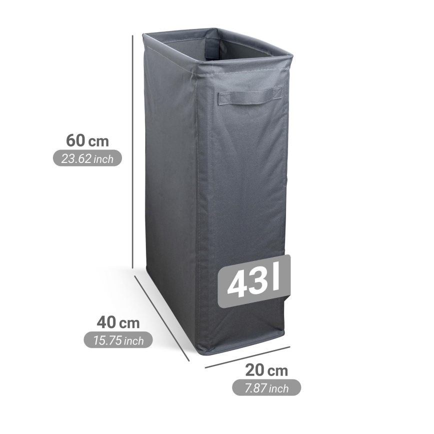 WENKO 71299800 - Кош за пране SLIM 20x60 cm антрацит