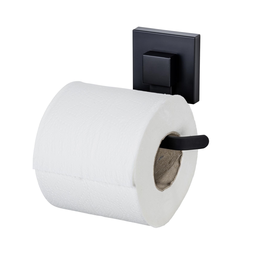 WENKO 71447800 - Държач за тоалетна хартия VACUUM-LOC QUADRO ED 14x11 cm черен