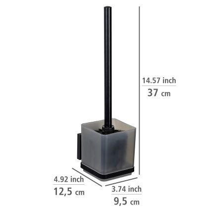 WENKO 71450800 - комплект за WC VACUUM-LOC QUADRO ED 9,5x37 cm черен