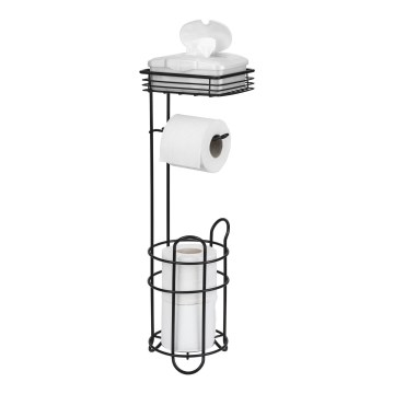WENKO 71451800 - Държач за тоалетна хартия 16x59 cm черен