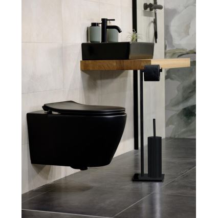WENKO 71556800 - WC комплект RECCO 20x71,5 см черен