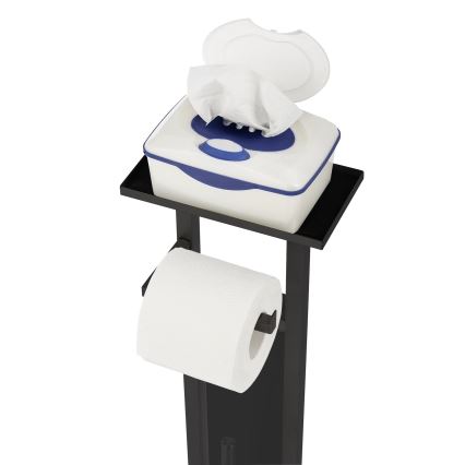 WENKO 71558800 - WC комплект DEBAR 21x70,5 cm неръждаема стомана/черно