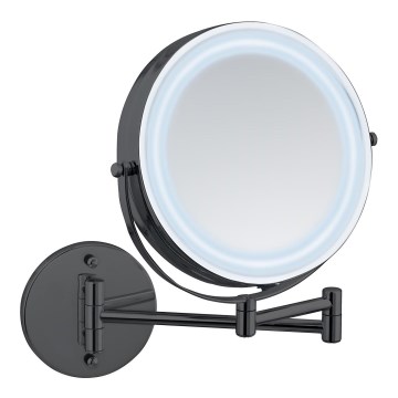 WENKO 71559800 - Огледало POWER-LOC 25,5x32 см черно