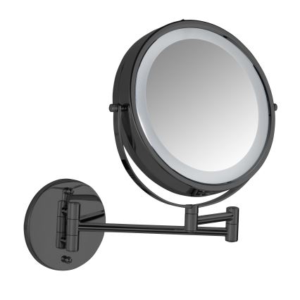 WENKO 71559800 - Огледало POWER-LOC 25,5x32 см черно