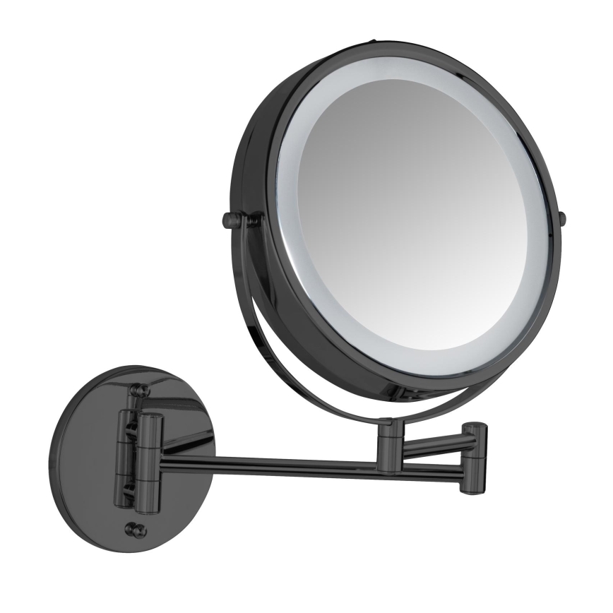 WENKO 71559800 - Огледало POWER-LOC 25,5x32 см черно