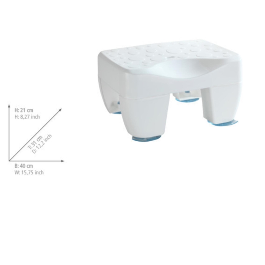 WENKO 73361100-Столче за вана SECURA 40x31 см бяло/прозрачно