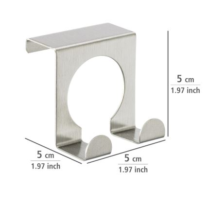 WENKO 8411100 - Кука 5x5 см, неръждаема стомана/сребриста