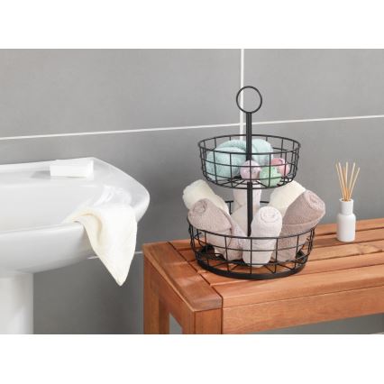 WENKO 88740800 - Черна кошница LOFT 28x39 см