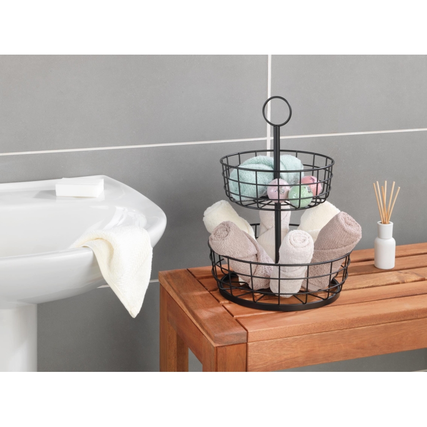 WENKO 88740800 - Черна кошница LOFT 28x39 см