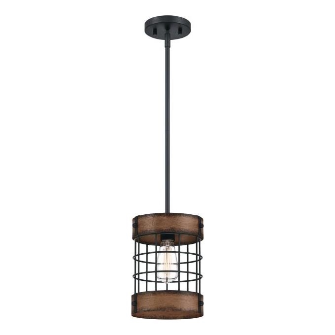 Westinghouse 61179 - Пендел LANGSTON 1xE27/60W/230V barnwood