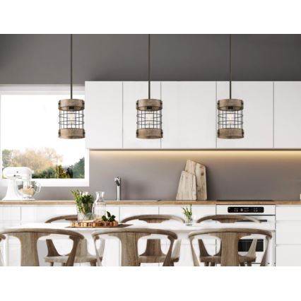 Westinghouse 61180 - Пендел LANGSTON 1xE27/60W/230V бор