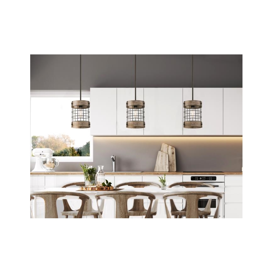 Westinghouse 61180 - Пендел LANGSTON 1xE27/60W/230V бор