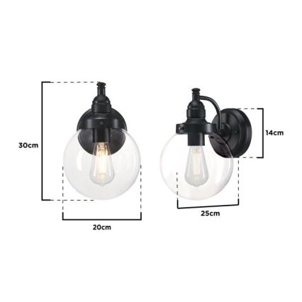 Westinghouse 61239 - Екстериорен аплик EDDYSTONE 1xE27/60W/230V IP44