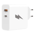 Winner Group - Адаптер за бързо зареждане 1xUSB-C + 1xUSB-A Power Delivery 45W бял