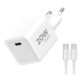 Winner Group- Адаптер за бързо зареждане 1xUSB-C PD 20W + USB кабел USB-C / USB-C 1m