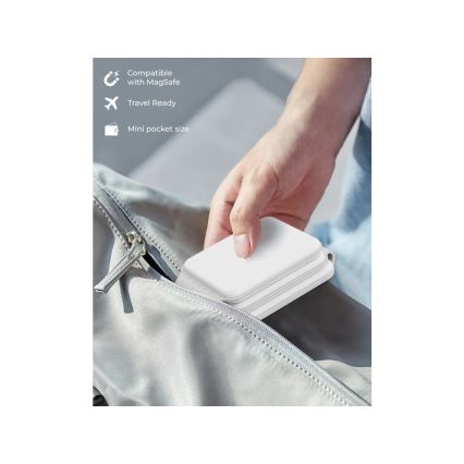 Winner Group - Безжично сгъваемо зарядно устройство 3 в 1 MAXFLEX 22,5W бяло