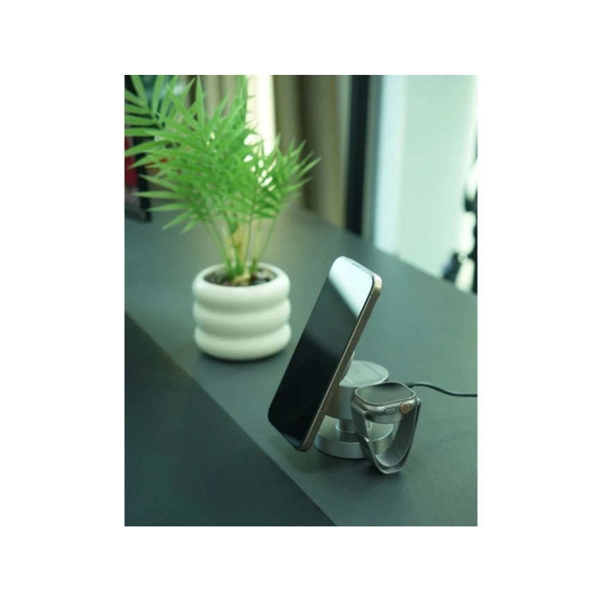 Winner Group - Безжично зарядно устройство 4 в 1 MUSH8OOM 27W антрацит