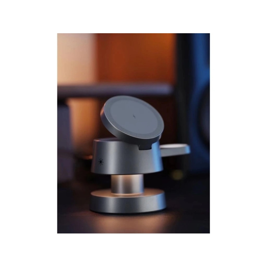 Winner Group - Безжично зарядно устройство 4 в 1 MUSH8OOM 27W антрацит