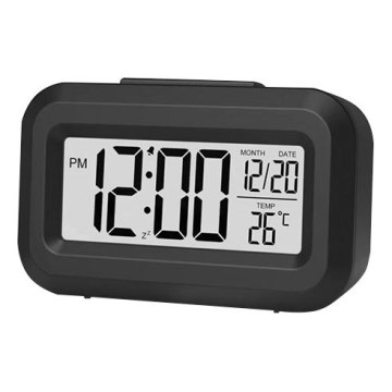 Winner Group - Будилник с LCD дисплей и термометър 2xAAA черен