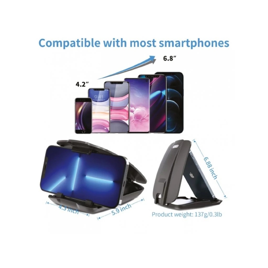 Winner Group - Държач за телефон в автомобил с вендуза черен