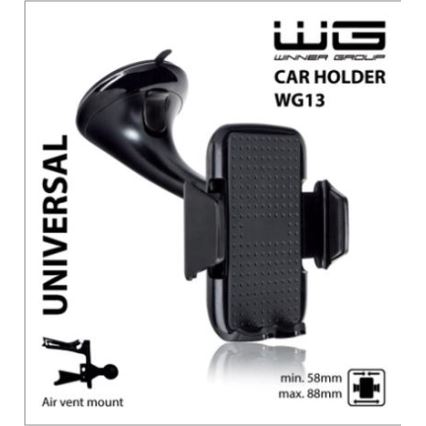 Winner Group - Държач за телефон за автомобил за предно стъкло, черен