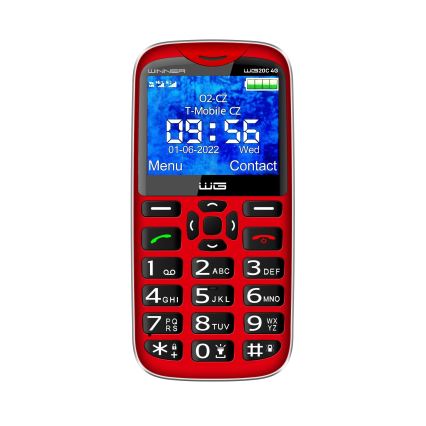 Winner Group - Мобилен телефон за възрастни хора 1600 mAh червен