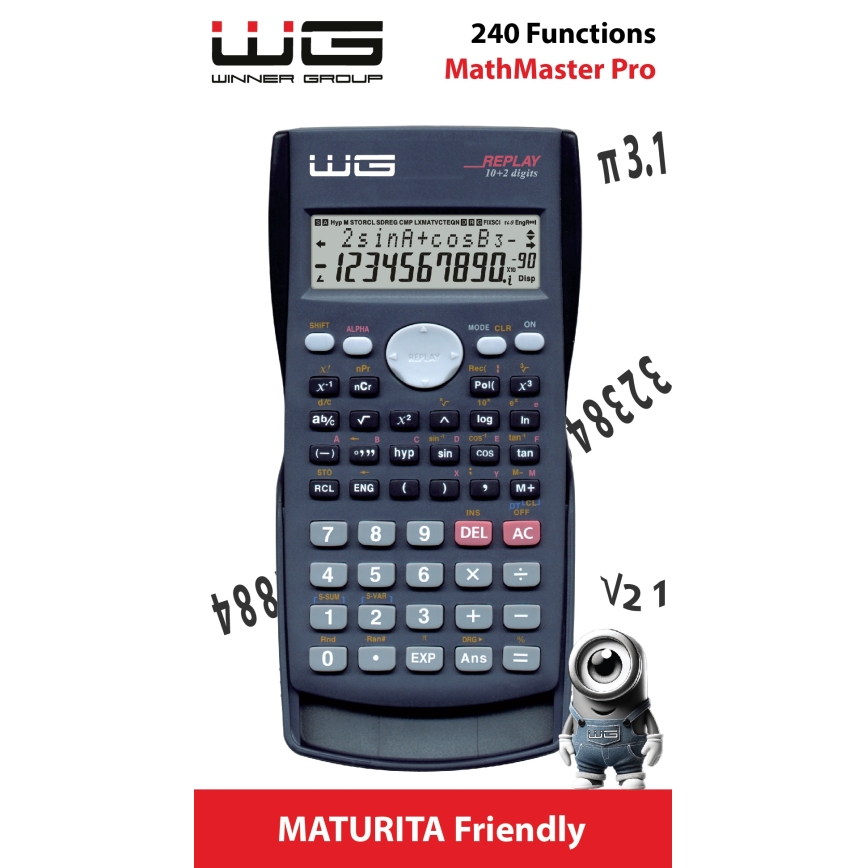 Winner Group - Научен калкулатор MathMaster Pro 1xLR44 черен