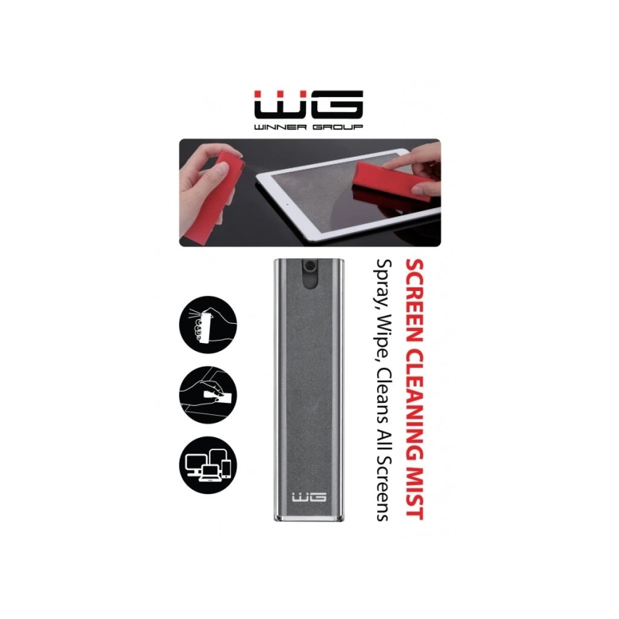 Winner Group - Почистител за екран 2 в 1 черен