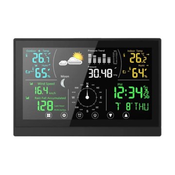 Winner Group - Сензорна метеостанция с цветен LCD дисплей 5V/3xAAA + 6xAA