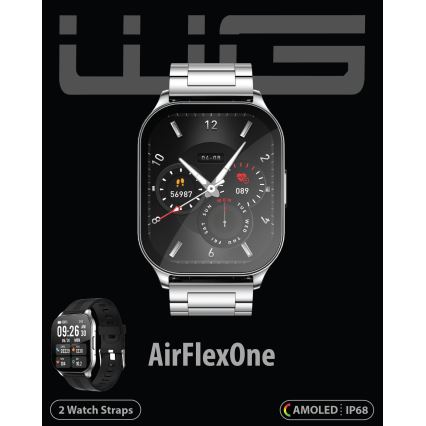 Winner Group - Смарт часовник AirFlexOn 300 mAh IP68 сребрист