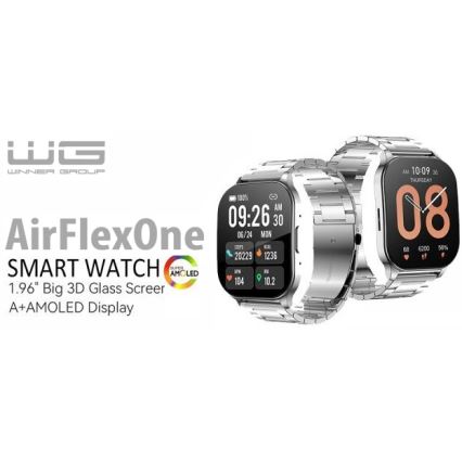 Winner Group - Смарт часовник AirFlexOn 300 mAh IP68 сребрист