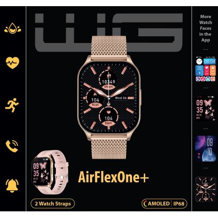Winner Group - Смарт часовник AirFlexOne+ 300 mAh IP68 златист