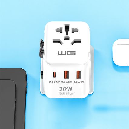 Winner Group - Travel бързо зареждане адаптер Power Delivery 20W бял