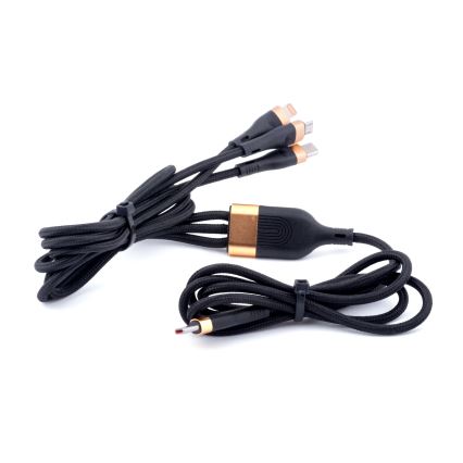 Winner Group -USB кабел 3в1 USB-C / Lightning, USB-C и Micro USB 100W 1,5m черен
