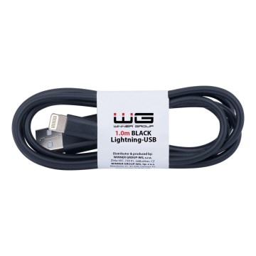 Winner Group - USB кабел Lightning / USB-A 1m черен