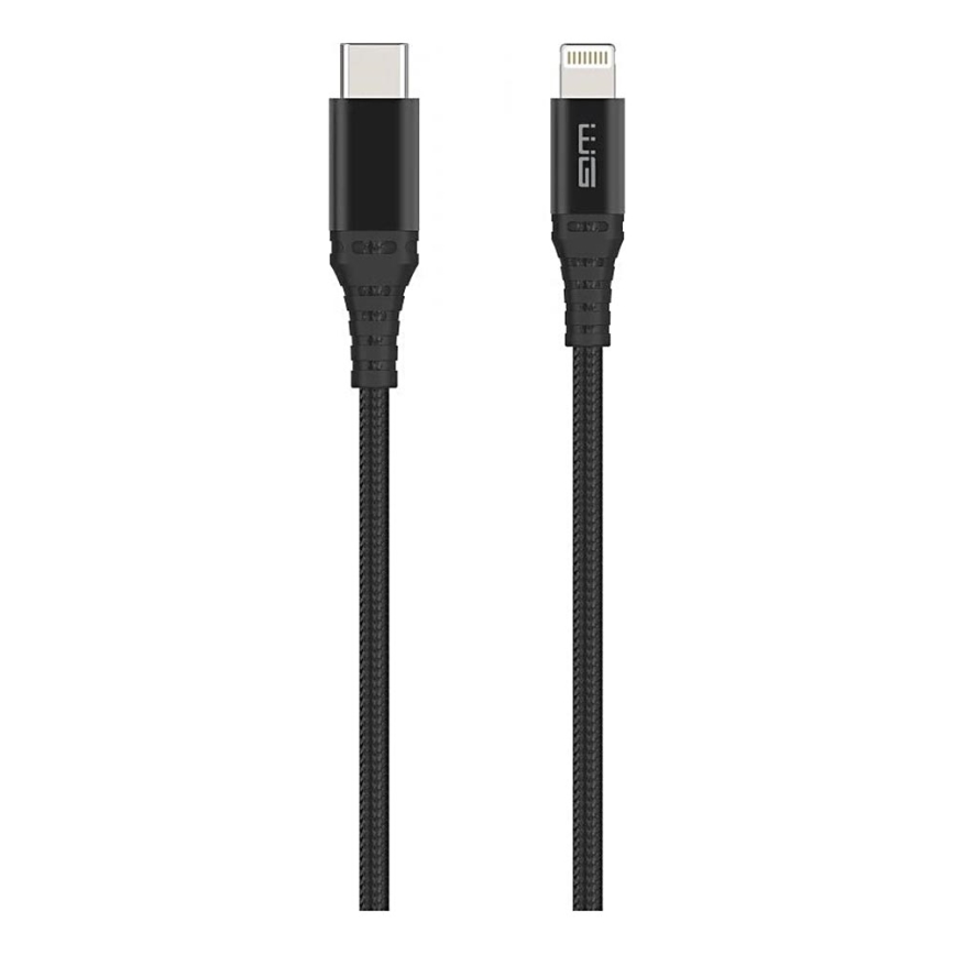 Winner Group - USB кабел MFI Lightning / USB-C 1m черен