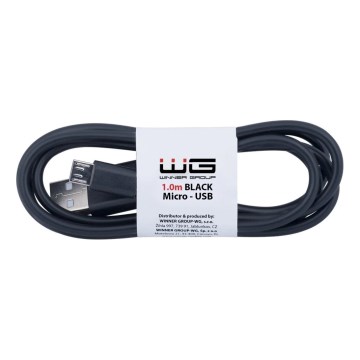 Winner Group - USB кабел Micro USB / USB-A 1m черен