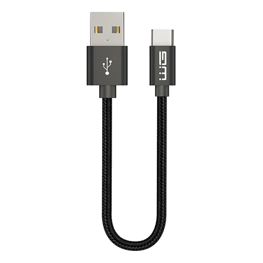 Winner Group - USB кабел USB-C / USB-A 20 см черен