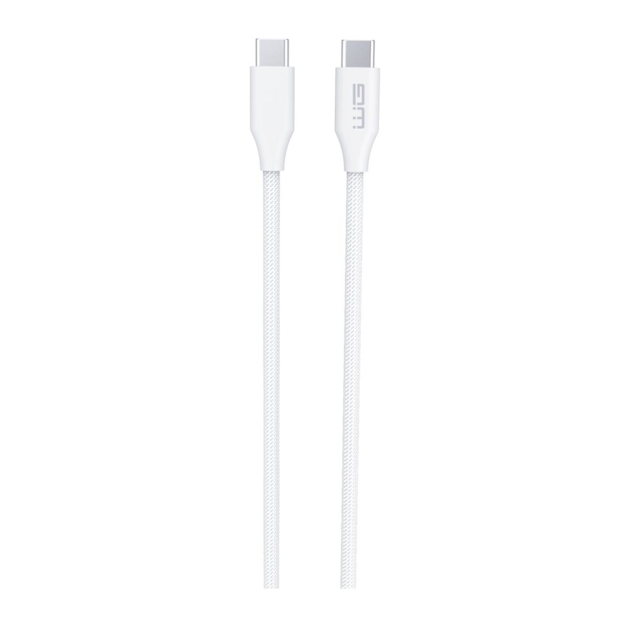 Winner Group - USB кабел USB-C / USB-C 120W 1,5m бял