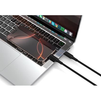 Winner Group - USB кабел USB-C / USB-C 240W 1m черен