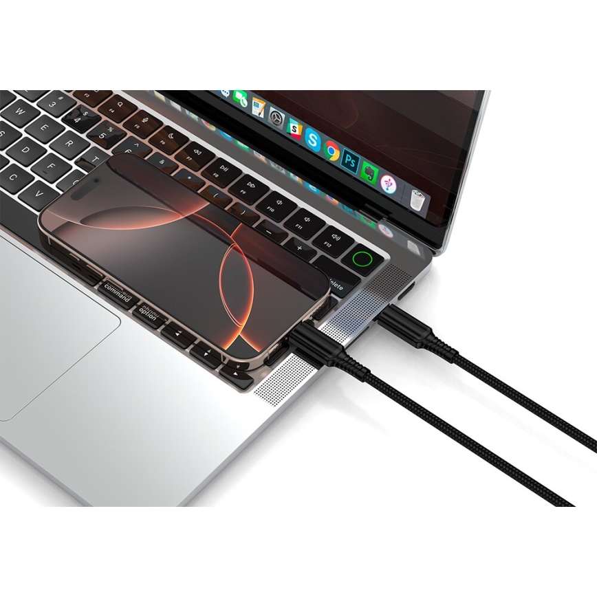 Winner Group - USB кабел USB-C / USB-C 240W 1m черен