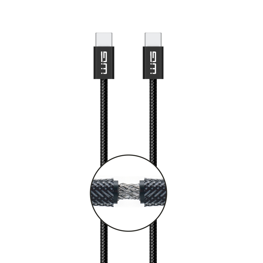 Winner Group - USB кабел USB-C / USB-C 60W 3m черен