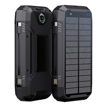 Winner Group - Външна батерия с безжично зареждане и соларен панел 20000 mAh 20W PD