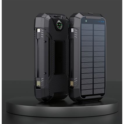 Winner Group - Външна батерия с безжично зареждане и соларен панел 20000 mAh 20W PD